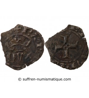 DUCHÉ DE BRETAGNE, CHARLES DE BLOIS - DOUBLE DENIER 1341 / 1364