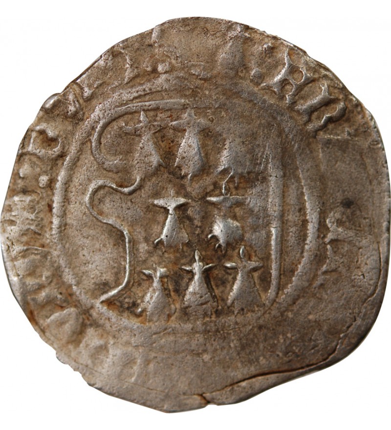 DUCHÉ DE BRETAGNE, FRANÇOIS II - BLANC A LA TARGE 1442 / 1488