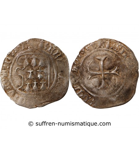 DUCHÉ DE BRETAGNE, FRANÇOIS II - BLANC A LA TARGE 1442 / 1488