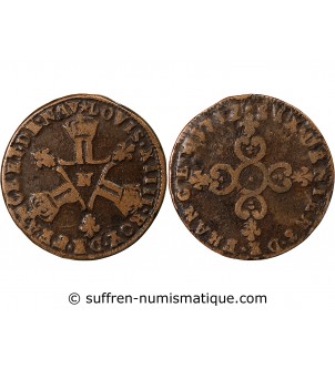 LOUIS XIV﻿ - 6 DENIERS DITS "DARDENNE" 1712 N MONTPELLIER