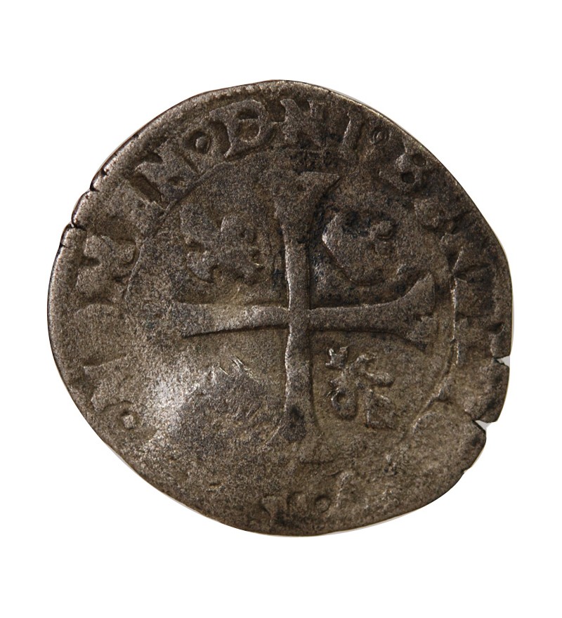 CHARLES X, CARDINAL DE BOURBON - DOUZAIN 1594 CONTREMARQUE