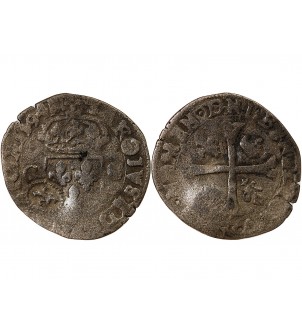 CHARLES X, CARDINAL DE BOURBON - DOUZAIN 1594 CONTREMARQUE 2