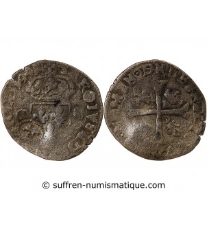 CHARLES X, CARDINAL DE BOURBON - DOUZAIN 1594 CONTREMARQUE