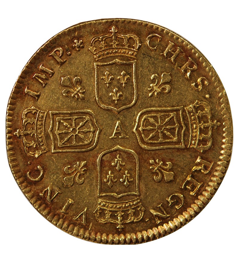 LOUIS XV ﻿- DOUBLE LOUIS D'OR DE NOAILLES 1717 A PARIS