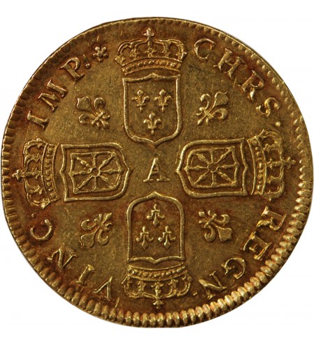 LOUIS XV ﻿- DOUBLE LOUIS D'OR DE NOAILLES 1717 A PARIS
