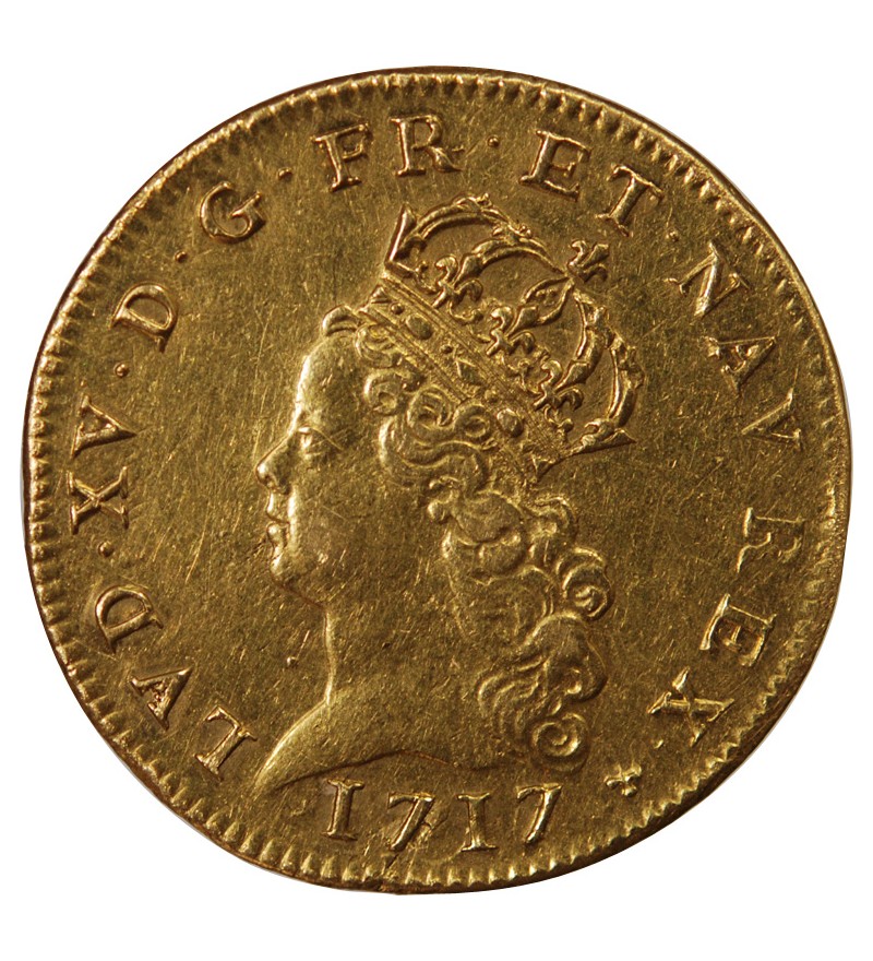 LOUIS XV ﻿- DOUBLE LOUIS D'OR DE NOAILLES 1717 A PARIS