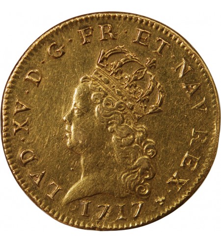 LOUIS XV ﻿- DOUBLE LOUIS D'OR DE NOAILLES 1717 A PARIS