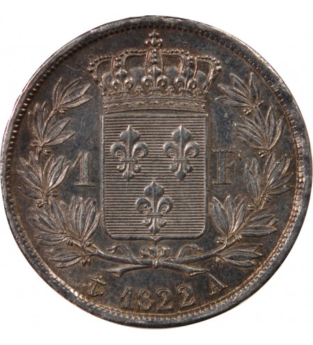 LOUIS XVIII﻿ - 1 FRANC 1822 A PARIS﻿