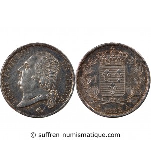 LOUIS XVIII﻿ - 1 FRANC 1822 A PARIS﻿