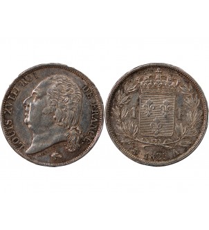 LOUIS XVIII﻿ - 1 FRANC 1822 A PARIS﻿ 2