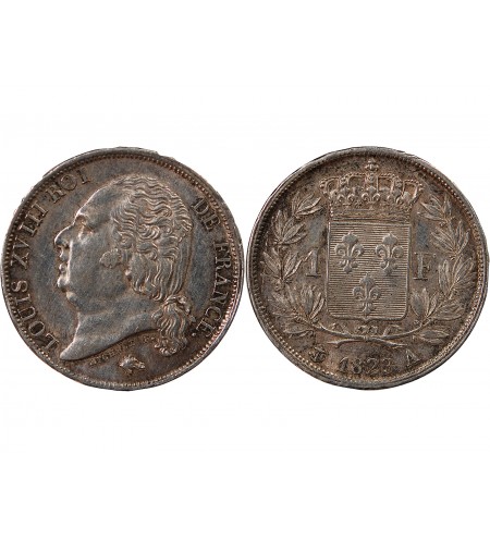 LOUIS XVIII﻿ - 1 FRANC 1822 A PARIS﻿