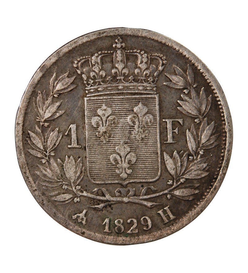 CHARLES X﻿ - 1 FRANC ARGENT 1829 H LA ROCHELLE