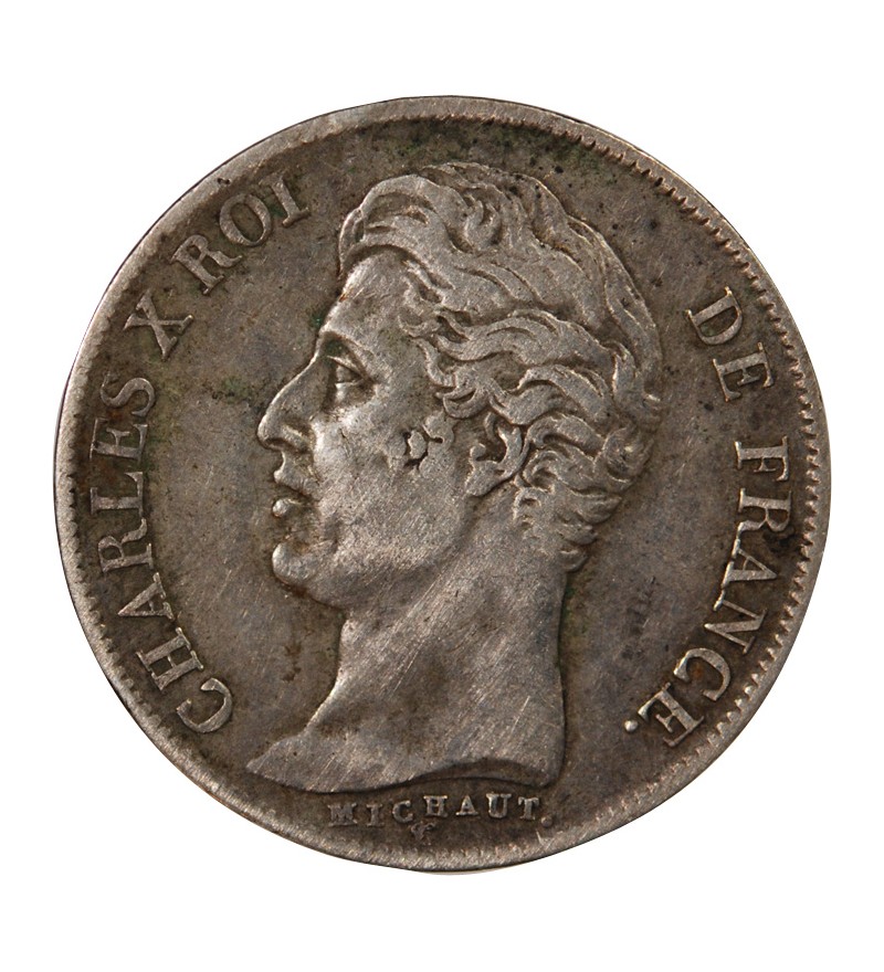 CHARLES X﻿ - 1 FRANC ARGENT 1829 H LA ROCHELLE