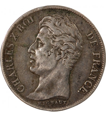 CHARLES X﻿ - 1 FRANC ARGENT 1829 H LA ROCHELLE