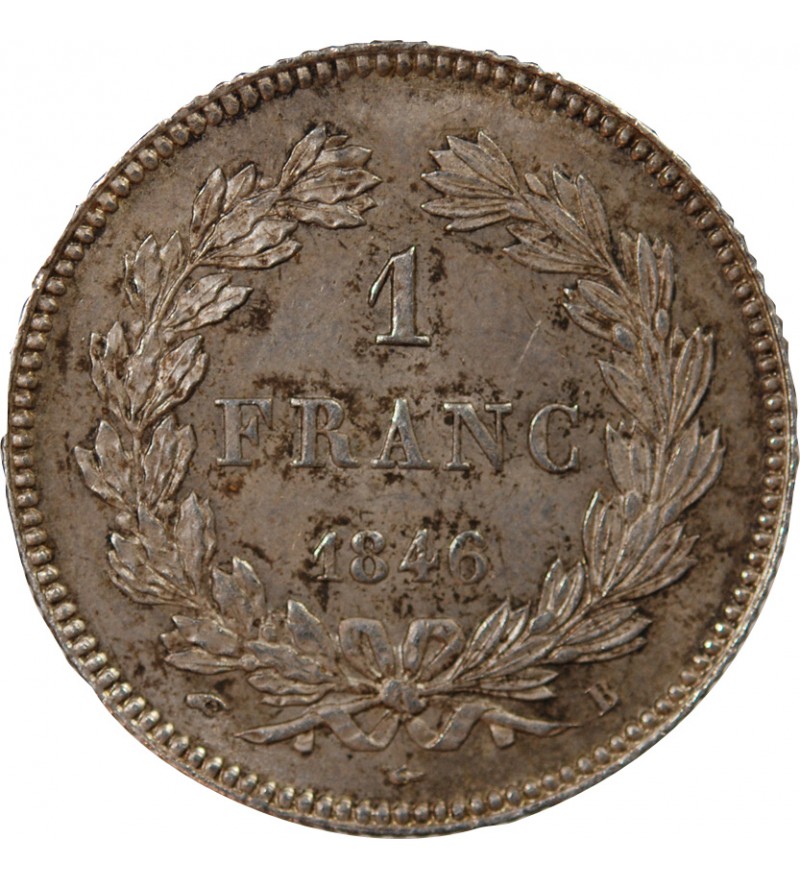 LOUIS PHILIPPE﻿ - 1 FRANC ARGENT 1846 B ROUEN