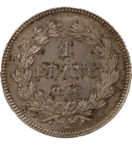 LOUIS PHILIPPE﻿ - 1 FRANC ARGENT 1846 B ROUEN