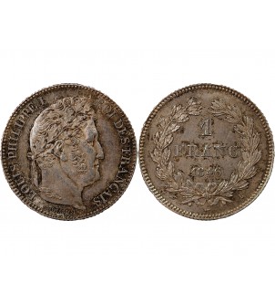 LOUIS PHILIPPE﻿ - 1 FRANC ARGENT 1846 B ROUEN 2