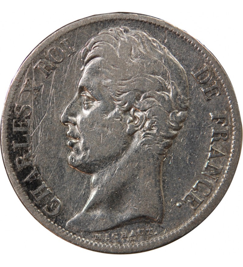 CHARLES X - 2 FRANCS ARGENT 1826 H LA ROCHELLE
