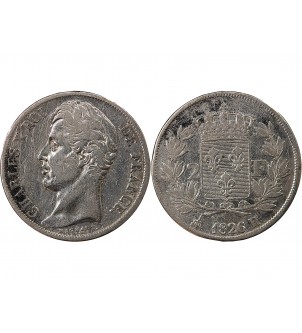 CHARLES X - 2 FRANCS ARGENT 1826 H LA ROCHELLE 2