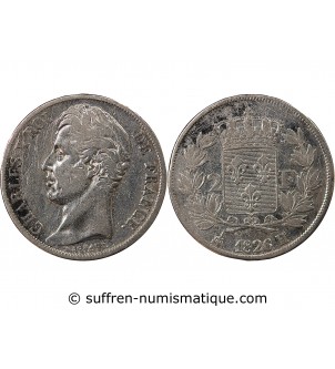 CHARLES X - 2 FRANCS ARGENT 1826 H LA ROCHELLE