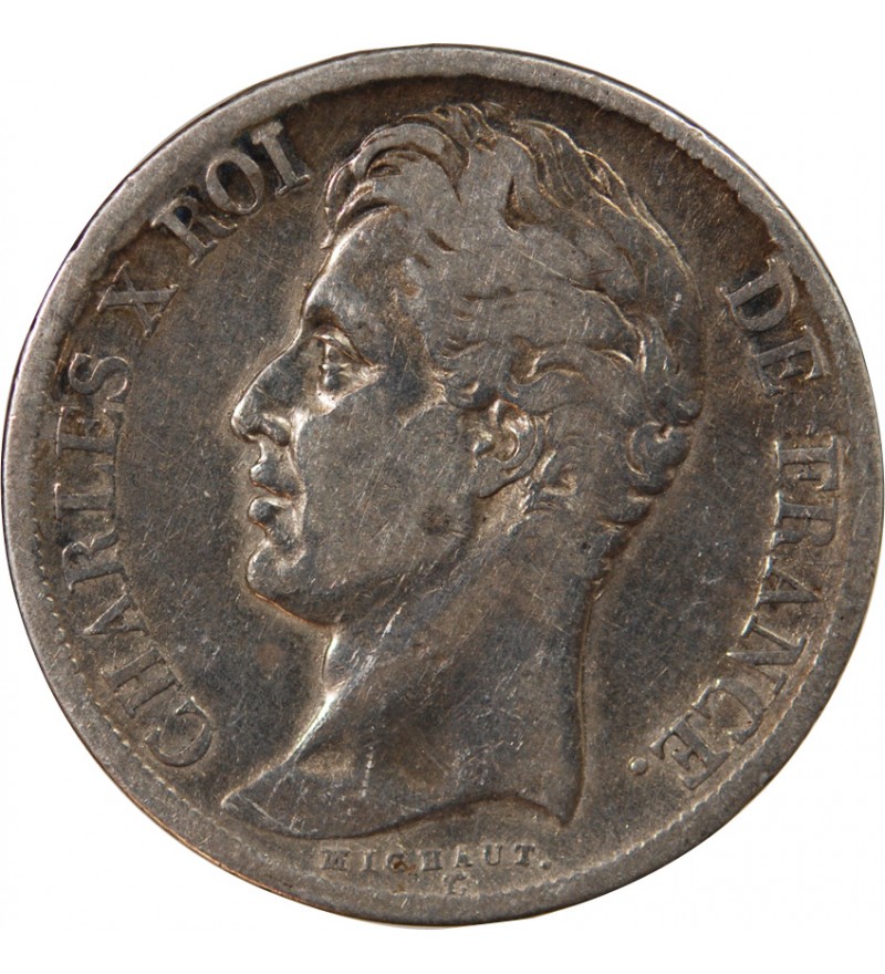 CHARLES X - 2 FRANCS ARGENT 1828 L BAYONNE