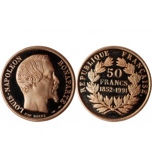 LOUIS-NAPOLEON BONAPARTE - 50 FRANCS OR 1852 / 1991 2