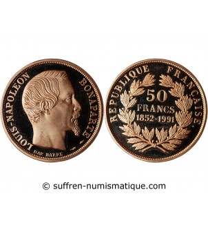 LOUIS-NAPOLEON BONAPARTE - 50 FRANCS OR 1852 / 1991
