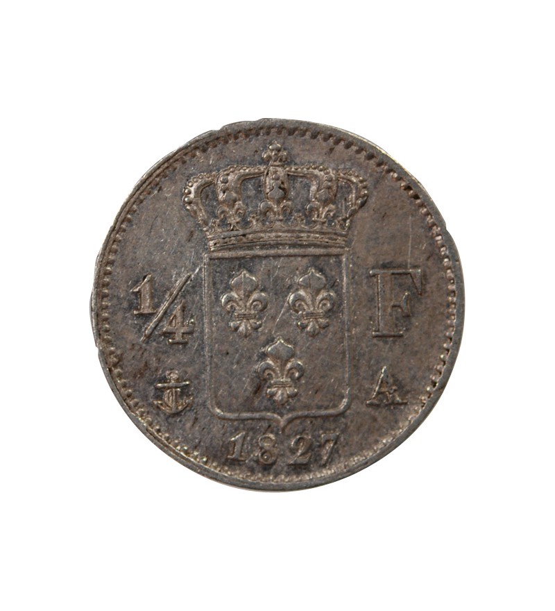CHARLES X - 1/4 FRANC ARGENT 1827 A PARIS