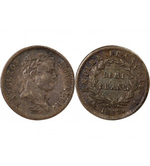 NAPOLEON Ier - 1/2 FRANC ARGENT 1812 I LIMOGES 2