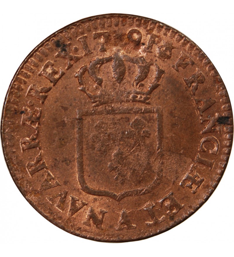 LOUIS XVI - SOL A L'ECU 1791 A PARIS