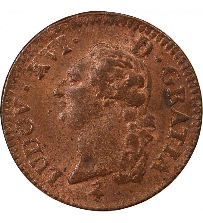 LOUIS XVI - SOL A L'ECU 1791 A PARIS