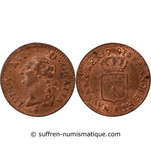 LOUIS XVI - SOL A L'ECU 1791 A PARIS