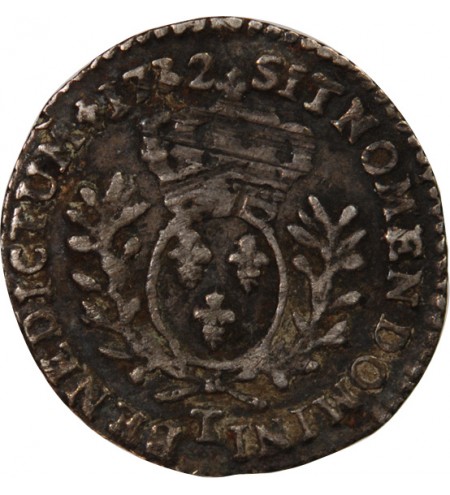 LOUIS XV﻿ - 1/20 ECU AUX BRANCHES D'OLIVIER 1732 T NANTES R3