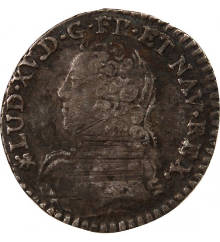 LOUIS XV﻿ - 1/20 ECU AUX BRANCHES D'OLIVIER 1732 T NANTES R3