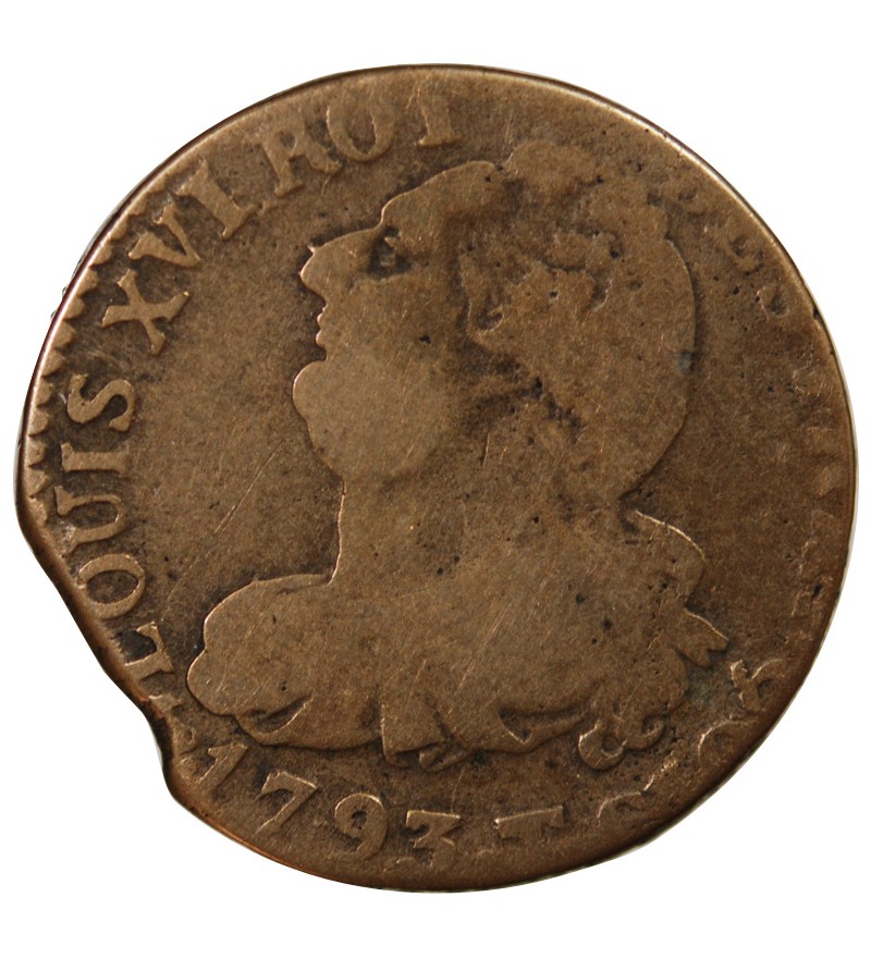 REVOLUTION FRANCAISE, CONSTITUTION - 6 DENIERS 1793 T NANTES