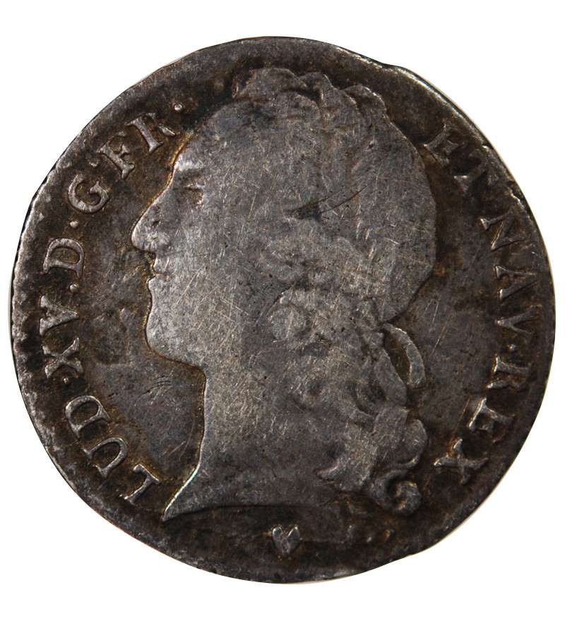 LOUIS XV﻿ - 1/10 ECU AU BANDEAU 1741 E TOURS