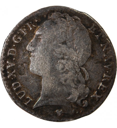 LOUIS XV﻿ - 1/10 ECU AU BANDEAU 1741 E TOURS