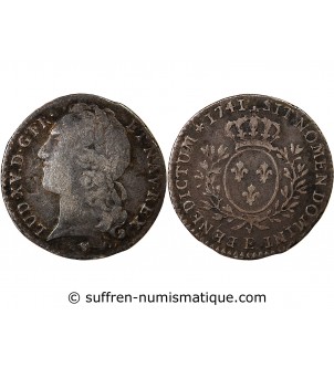 LOUIS XV﻿ - 1/10 ECU AU BANDEAU 1741 E TOURS