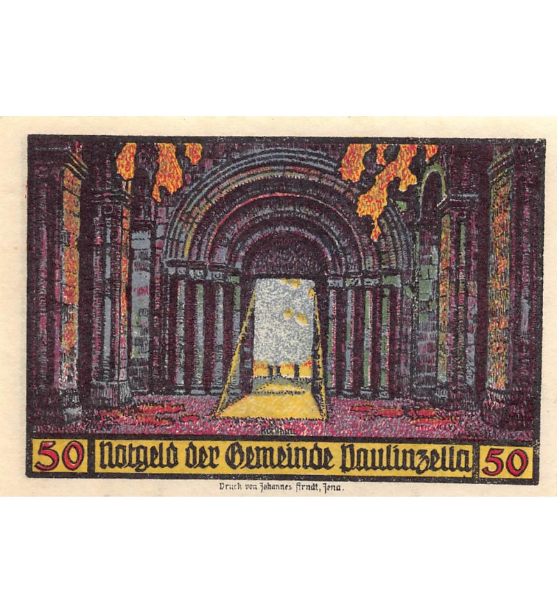 ALLEMAGNE, PAULINZELLA - 50 PFENNIG 1922