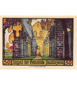 ALLEMAGNE, PAULINZELLA - 50 PFENNIG 1922 2