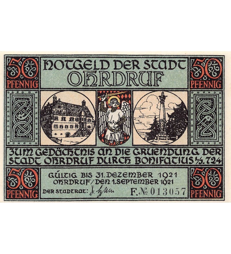 ALLEMAGNE, OHRDRUF - 50 PFENNIG 1921