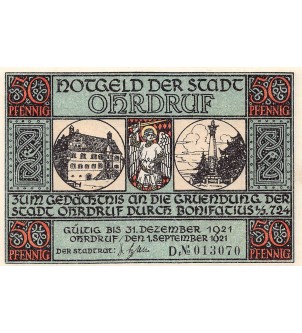 ALLEMAGNE, OHRDRUF - 50 PFENNIG 1921
