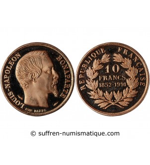 LOUIS-NAPOLEON BONAPARTE - 10 FRANCS OR 1852 / 1991