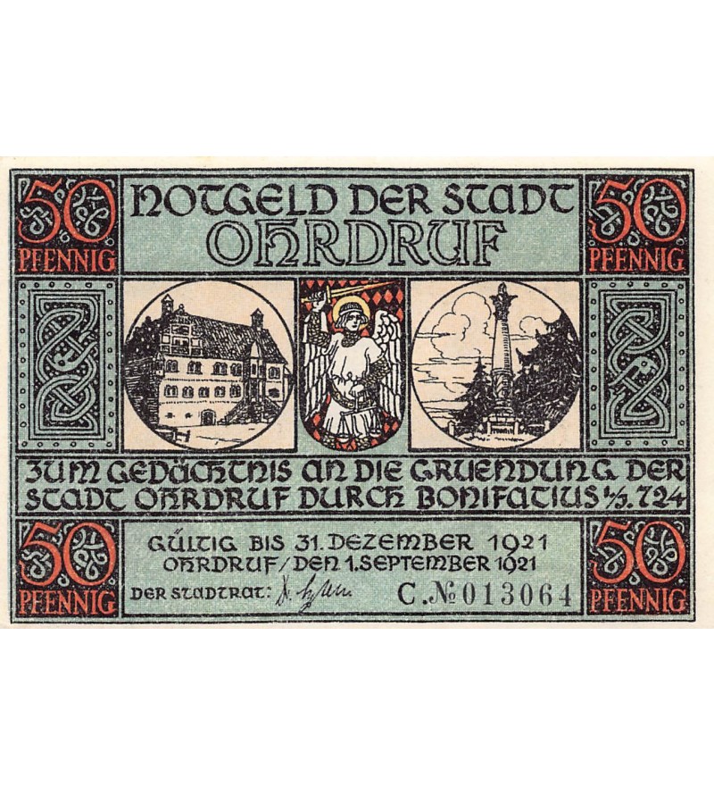 ALLEMAGNE, OHRDRUF - 50 PFENNIG 1921