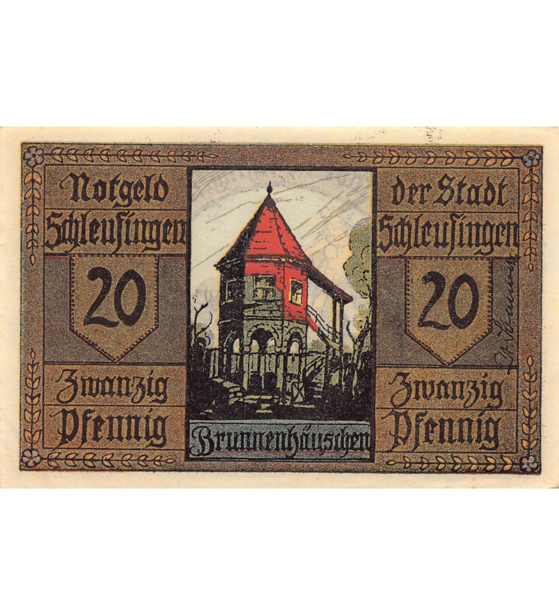 ALLEMAGNE, SCHLEUSINGEN - 20 PFENNIG