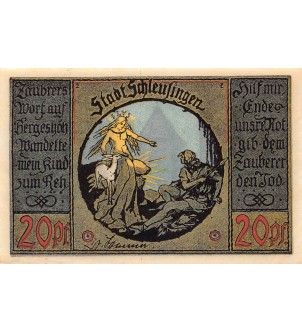 ALLEMAGNE, SCHLEUSINGEN - 20 PFENNIG 2