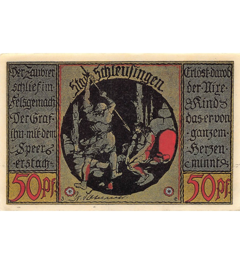 ALLEMAGNE, SCHLEUSINGEN - 50 PFENNIG