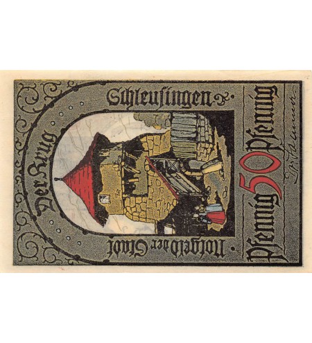 ALLEMAGNE, SCHLEUSINGEN - 50 PFENNIG
