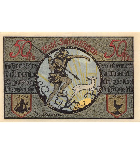 ALLEMAGNE, SCHLEUSINGEN - 50 PFENNIG