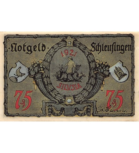 ALLEMAGNE, SCHLEUSINGEN - 75 PFENNIG